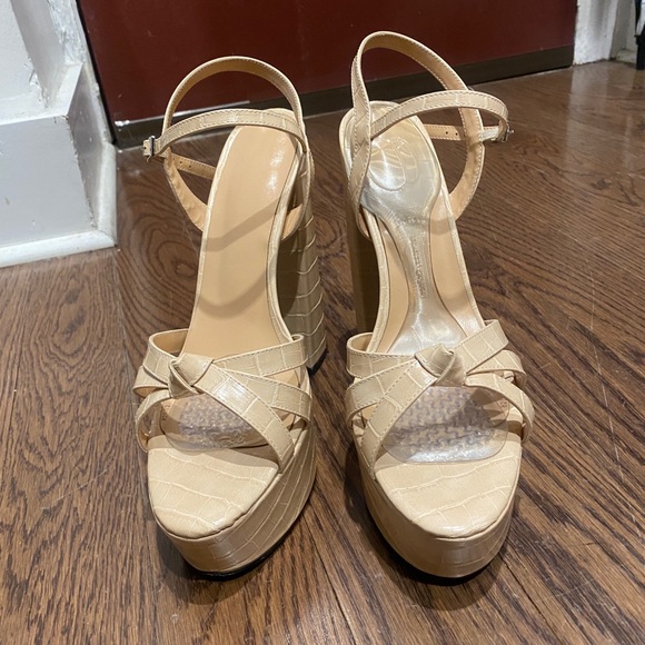 USED - Mettesally Chunky Platform Heeled Sandals SIZE 12.5 - Picture 3 of 10